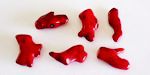 SZCOREGR2 Coral Bambu Rojo. 6 PIEZAS  30 a 25 x 10 a 15mm  46gr