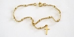 12GFR36201C Oro Laminado 14k Rosario Pulsera