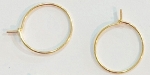 STAGD26 Acero Inoxidable Dorado, Aro para Arete 15mm, 1 Par.