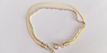 DCP001 Pulsera doble de Acero Dorado 1 pieza