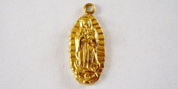 ADDC50-2 Acero  Dije. Virgen de Guadalupe 23x10x3mm Pieza