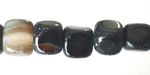 SAGBCNR Agata Banda Cubo Irregular 8x8mm. Negro SAGBCNR Agata Banda Cubo Irregular 8x8mm. Negro
