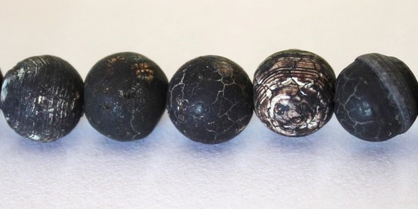 SAGES008 Agata Fuego Esfera Facetada 8mm. Negro