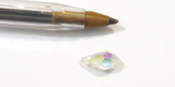 GGF10CAB Cristal Gota Facetada 10x5.5mm, Cristal AB, 1 Pza.