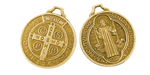 DPSMS2-3 Dorado Antiguo, Dije Medalla San Benito 23mm. 1 pieza