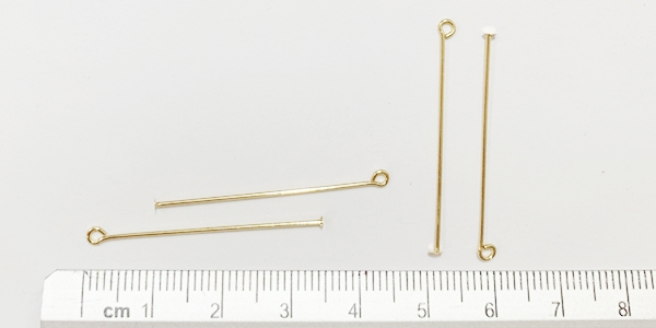 GFA-07233C Goldfilled Oro Laminado 18k  Alfiler 40mm. 2 PIEZAS