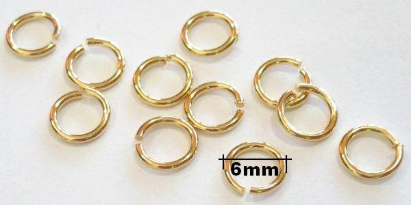 GFA-07106C Goldfilled Oro Laminado 14k Argolla 6mm, 10 piezas.