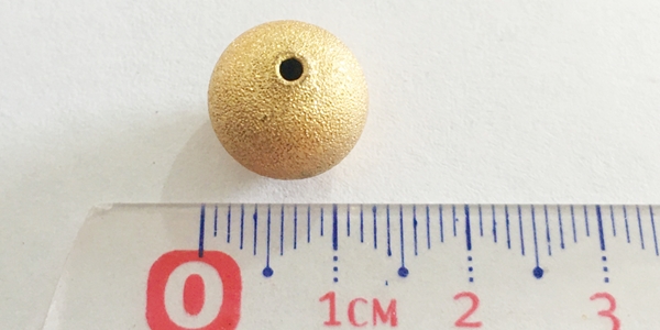 XGFDC12D Goldfilled Oro Laminado 18K esfera de 12mm azucarada.  1 pieza.