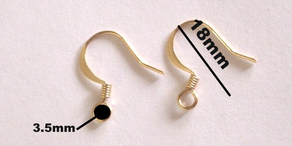 GFA-07401C_50 Goldfilled Oro Laminado 14k     Arete Gancho  HOOK,  50 Pares
