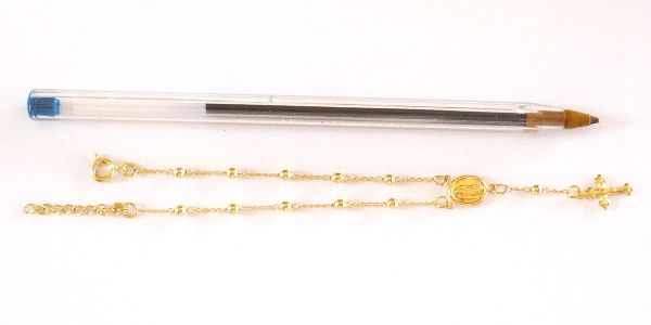 12GFR36201C Oro Laminado 14k Rosario Pulsera