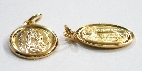 GFD-13223C_1 Goldfilled Oro Laminado 14k Dije Medalla Virgen Guadalupe, 16x10mm, 1 Pza.