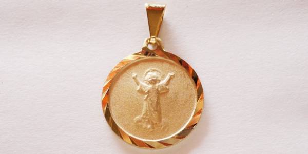GFT80 Goldfilled Oro Laminado 14k     Medalla Niño 20mm pza
