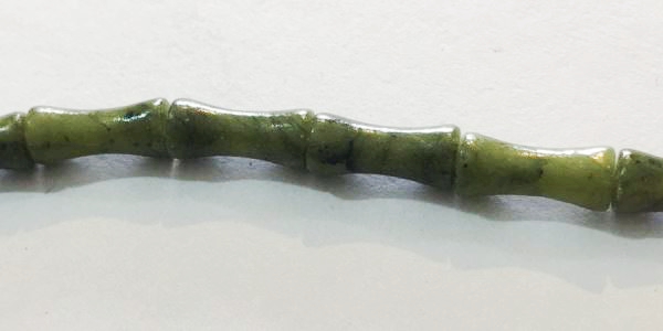 SJLVTT12 Jade Verde Olivo. Bambu 12x5mm