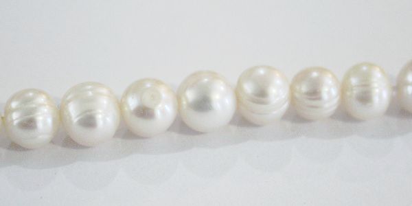 PB08A92 Perla Cultivada redonda 8 a 9mm. Blanco Perla