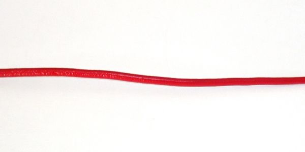 HP03R-1 Piel Cordón 3mm Rojo. 1 metro.