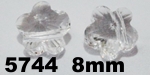 SW574408001 Swarovski 5744 8mm flor cristal.  1 pieza