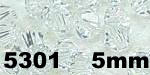 SW530105001 Swarovski 5301 Bicono 5mm Cristal, 12 Pieza
